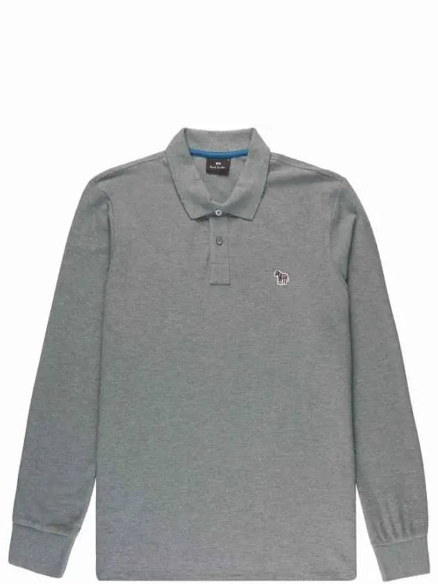 MENS REGULAR FIT LS PIQUE POLO SHIRT ZEBRA M2R 115L KZEBRA 72 patch long sleeve - PAUL SMITH - BALAAN 2