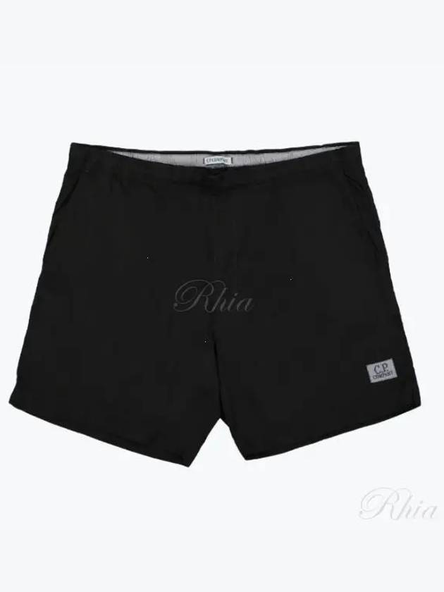 Eco-Chrome R Logo Patch Swim Shorts Black - CP COMPANY - BALAAN 2