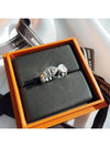 Small Chaine D'Ancre Enchainee Ring Silver - HERMES - BALAAN 9