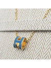 MiMini Pop H Pendant Necklace Gold Bleu Jean - HERMES - BALAAN 8