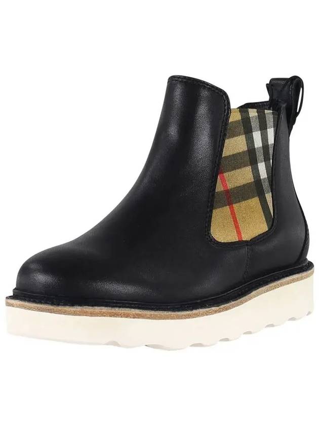 Kids Hayden Check Ankle Boots Black 4078604 - BURBERRY - BALAAN 3