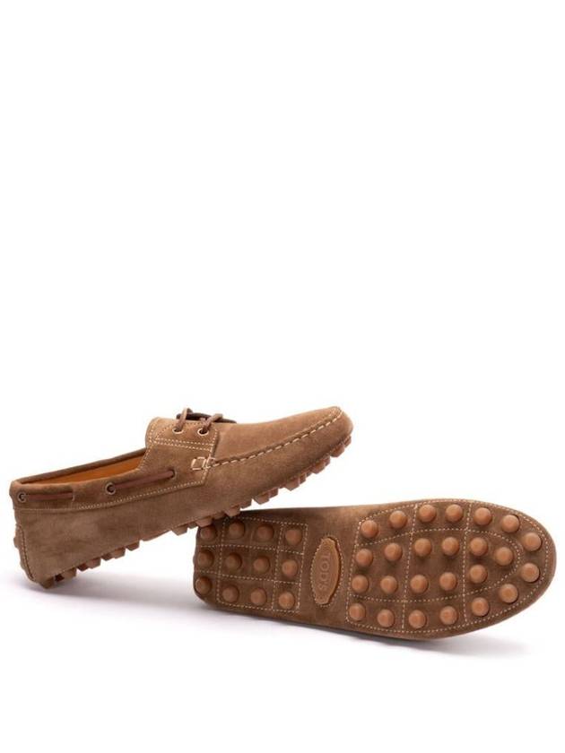 Tod'S Suede Gommino Bubble Lace-Up Boat Loafers Shoes - TOD'S - BALAAN 5