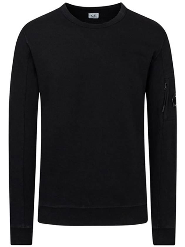 Lens Wappen Light Fleece Sweatshirt Black - CP COMPANY - BALAAN 2