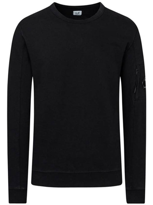 Lens Wappen Light Fleece Sweatshirt Black - CP COMPANY - BALAAN 2