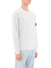 Wappen Patch Garment Dyed Sweatshirt White - STONE ISLAND - BALAAN 3