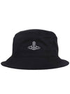 Logo Cotton Bucket Hat Black - VIVIENNE WESTWOOD - BALAAN 2