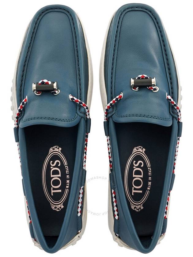 Tods Men's Light Blue Gommino Leather Loafers, Brand Size 7 ( US Size 8 ) - TOD'S - BALAAN 3