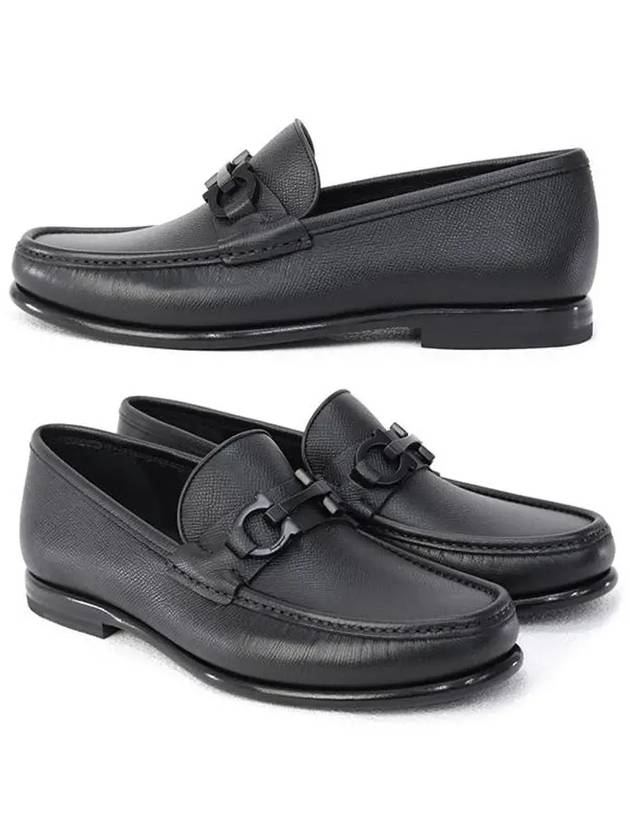 Gancini Bit Leather Moccasin Loafers Black - SALVATORE FERRAGAMO - BALAAN 2