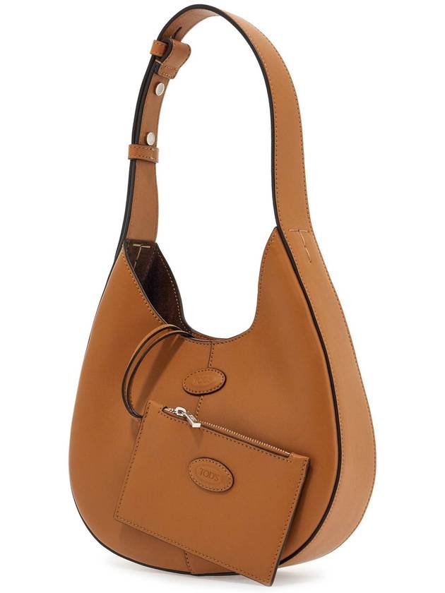 DI Logo Debossed Shoulder Bag Brown - TOD'S - BALAAN 4