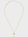 Triomphe Rhinestone Brass Crystal Necklace Gold - CELINE - BALAAN 3