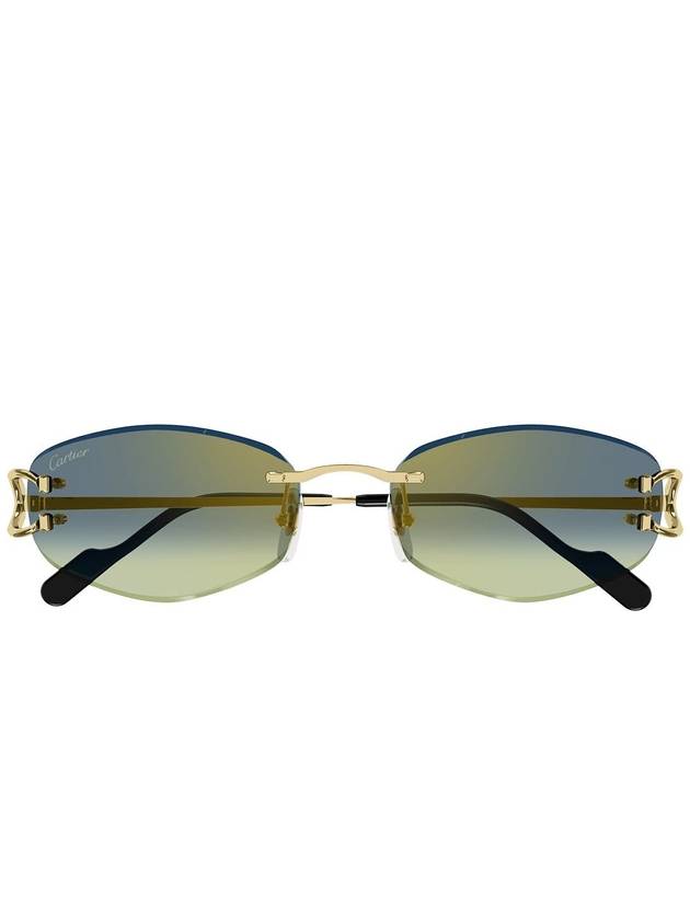 Eyewear Rectangular Rimless Sunglasses CT0467S - CARTIER - BALAAN 2