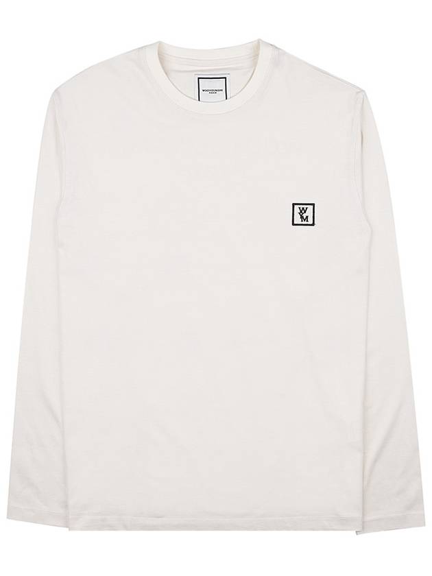 Cotton Back Logo Long Sleeve T-Shirt Ivory - WOOYOUNGMI - BALAAN 3