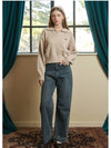 Women's Delight Wool Collar Knit Top Oatmeal - MICANE - BALAAN 4