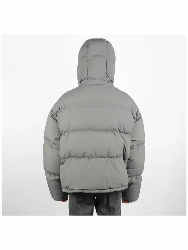 Oversized Nylon Puffer Down Jacket Grey - AMI - BALAAN 5