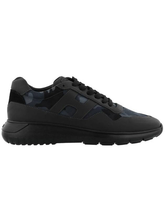 Interactive camouflage low top sneakers navy - HOGAN - BALAAN 1