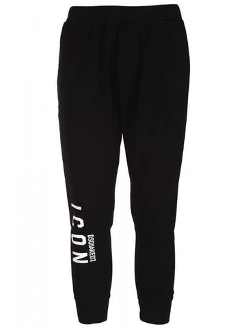 Men's Rain Icon Ski Track Pants Black - DSQUARED2 - BALAAN 1