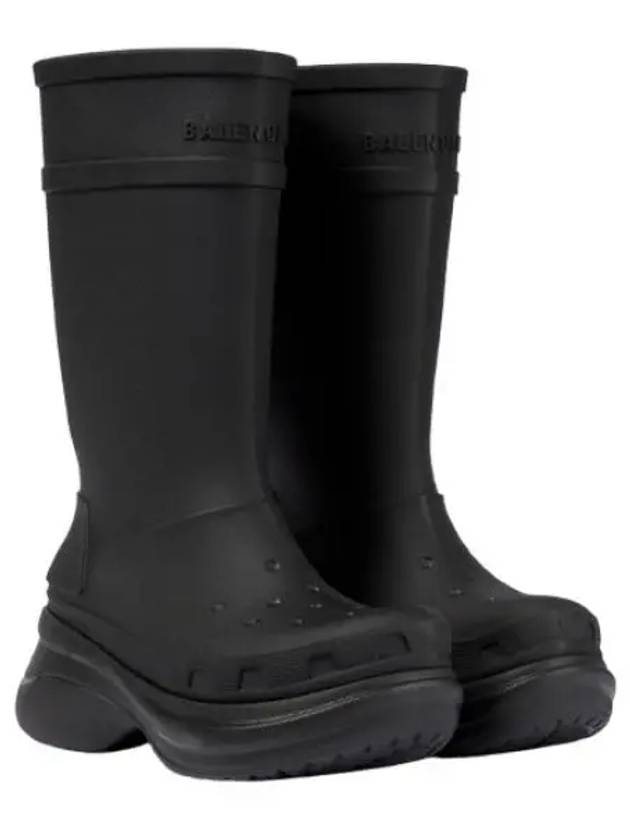 Women's Crocs Rubber Long Boots Black - BALENCIAGA - BALAAN 2