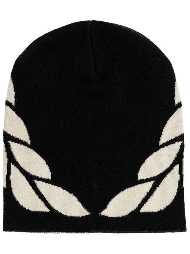 Laurel Jacquard Beanie Black - MCM - BALAAN 1