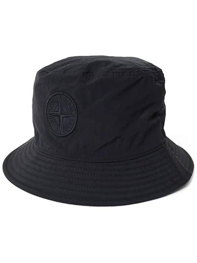 Logo Patch Nylon Bucket Hat Black - STONE ISLAND - BALAAN 2