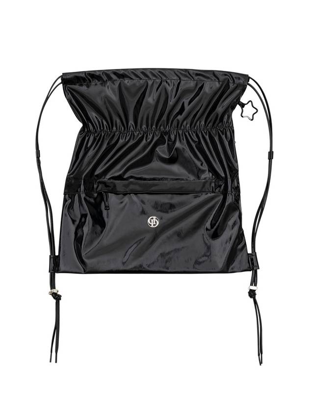 Glossy String Back Pack Black - DON’T ASK MY PLAN - BALAAN 1