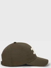 Triomphe Logo Cotton Ball Cap Kaki Militaire - CELINE - BALAAN 5