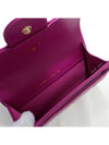 Classic Flap Grained Shiny Calfskin Gold Metal Card Holder Purple - CHANEL - BALAAN 9