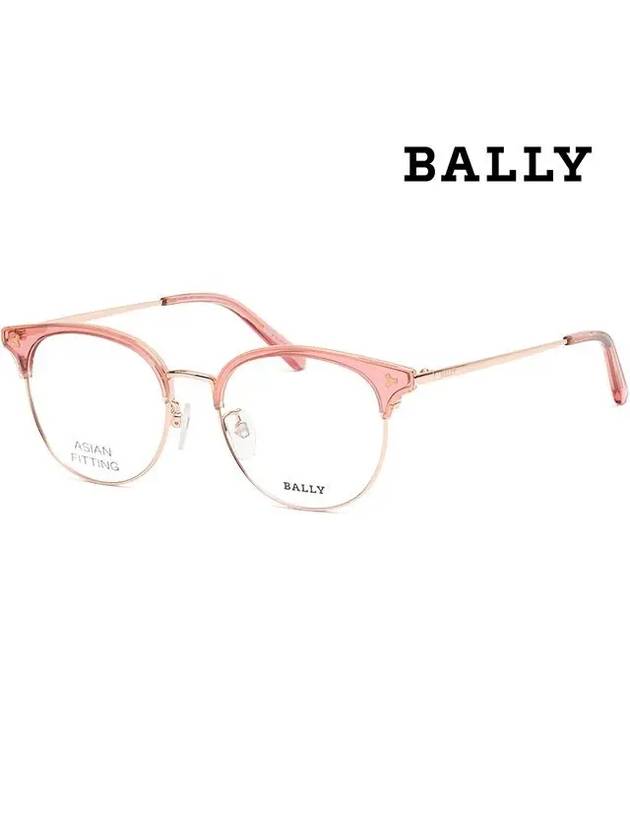 Glasses frame BY5049D 074 transparent lower gold frame round Asian fit - BALLY - BALAAN 1