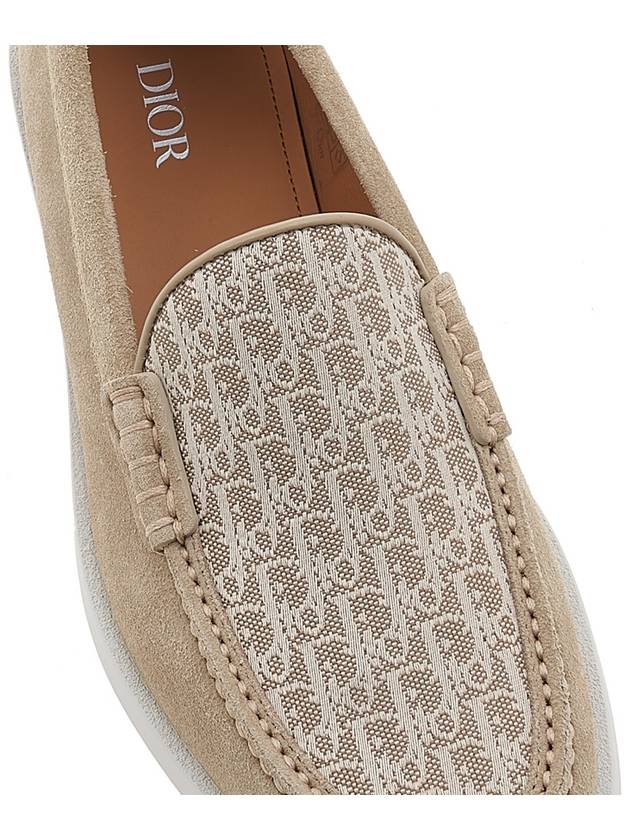 Homme Granville GRANVILLE Oblique Suede Jacquard Loafer Beige - DIOR - BALAAN.