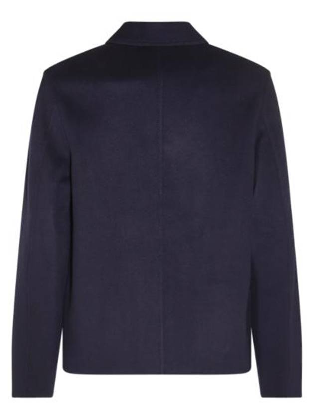 Pocket Patch Wool Blend Jacket Navy - AMI - BALAAN 5