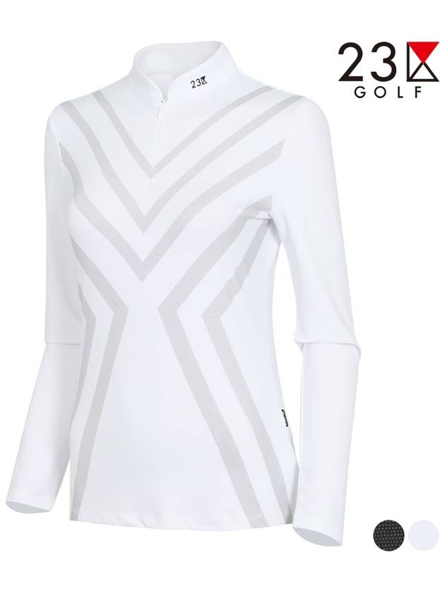 Golf pattern zip-up tee EL3LTS007 - 23KU - BALAAN 1