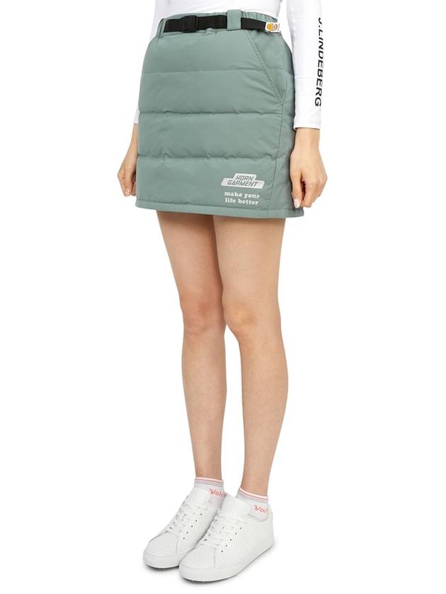 Women's Padded H-Line Skirt Green - HORN GARMENT - BALAAN 3