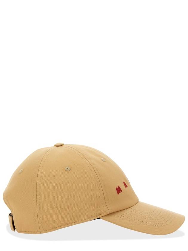 Embroidered Logo Ball Cap Beige - MARNI - BALAAN 3