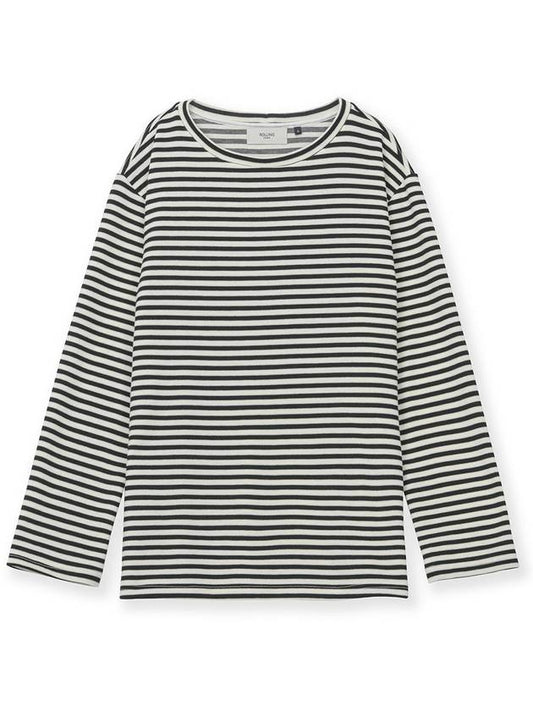 Oversize Stripe Knit Top Offwhite Black - ROLLING STUDIOS - BALAAN 1