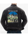 Notre Dame Print Denim Jacket Black - BALENCIAGA - BALAAN 4