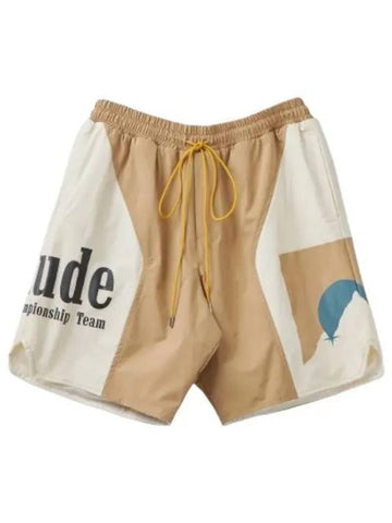 Sena flight shorts pants tan cream - RHUDE - BALAAN 1