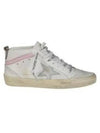 Mid Star Leather High Top Sneakers Pink White - GOLDEN GOOSE - BALAAN 2