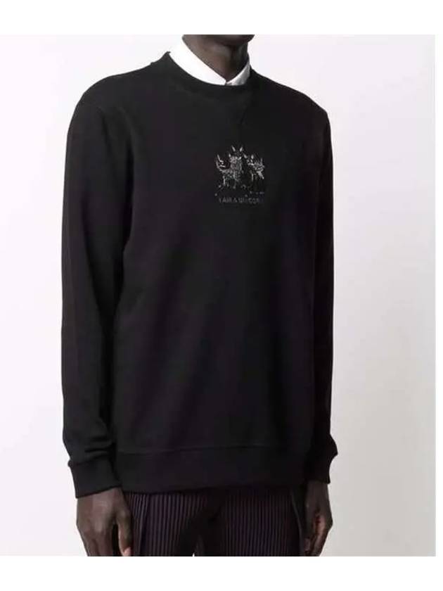 Cotton Sweatshirt Black - BURBERRY - BALAAN 3