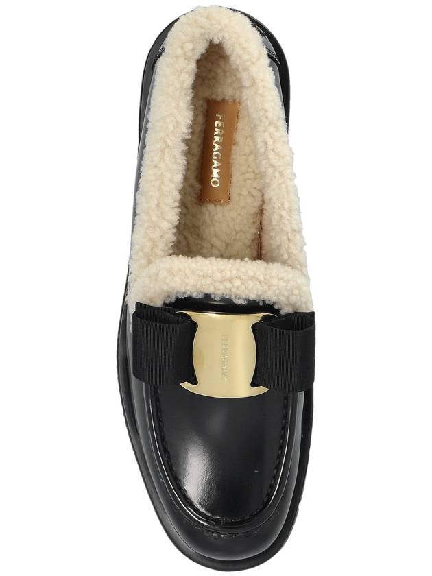 FERRAGAMO Mirty Type Loafers Shoes, Women's, Black - SALVATORE FERRAGAMO - BALAAN 6