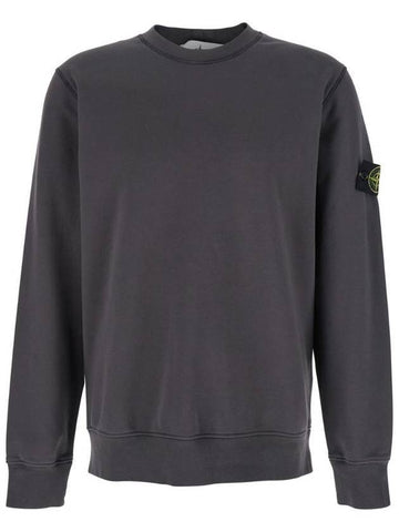 Organic Cotton Fleece Sweatshirt Grey - STONE ISLAND - BALAAN 1