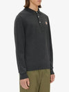 Fox Head Patch Polo Knit Top Anthracite Melange - MAISON KITSUNE - BALAAN 5