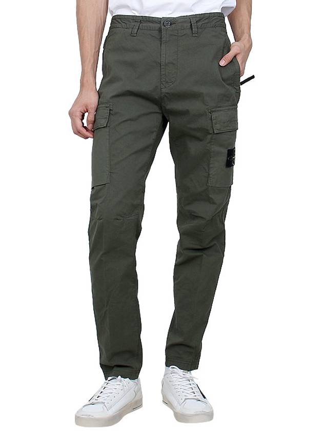 Supima Cotton Twill Stretch TC Straight Pants Green - STONE ISLAND - BALAAN 3