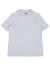 Three Stripes High Twist Rib Polo Shirt Grey - THOM BROWNE - BALAAN 3