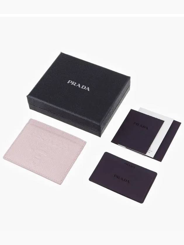 Saffiano Single Card Wallet Pink - PRADA - BALAAN 4