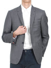 Super 120S Wool Twill Single Breasted Classic Jacket Grey - THOM BROWNE - BALAAN 4