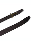 T Logo Reversible Leather Belt Black Brown - TOM FORD - BALAAN 6