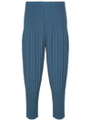 Pleated Track Pants Blue - ISSEY MIYAKE - BALAAN 1