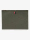 Medium Document Holder Clutch Bag Green - THOM BROWNE - BALAAN 2