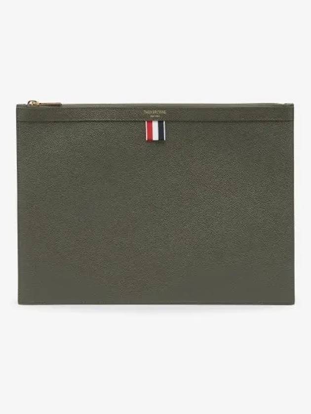 Medium Document Holder Clutch Bag Green - THOM BROWNE - BALAAN 2