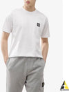 Logo Patch Short Sleeves T-Shirt White - STONE ISLAND - BALAAN 2