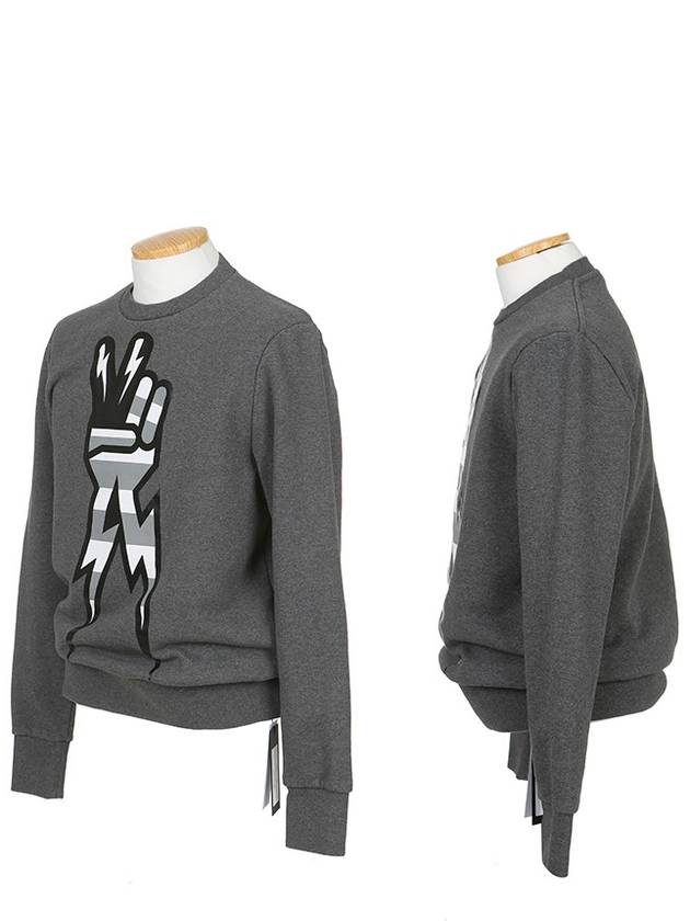 Lightning V Sweatshirt Grey - NEIL BARRETT - BALAAN 3